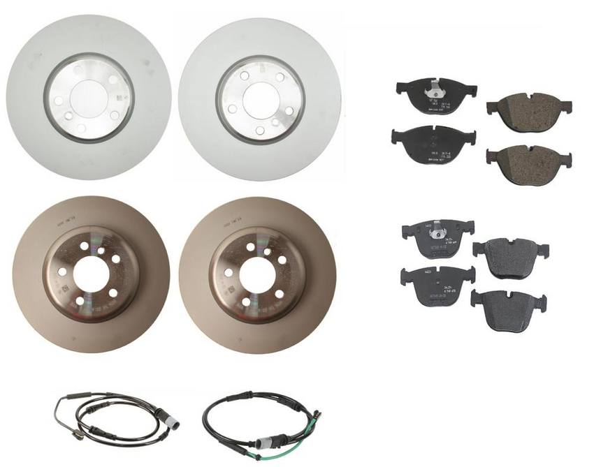 BMW Brake Kit - Pads and Rotors Front &  Rear (348mm/345mm)